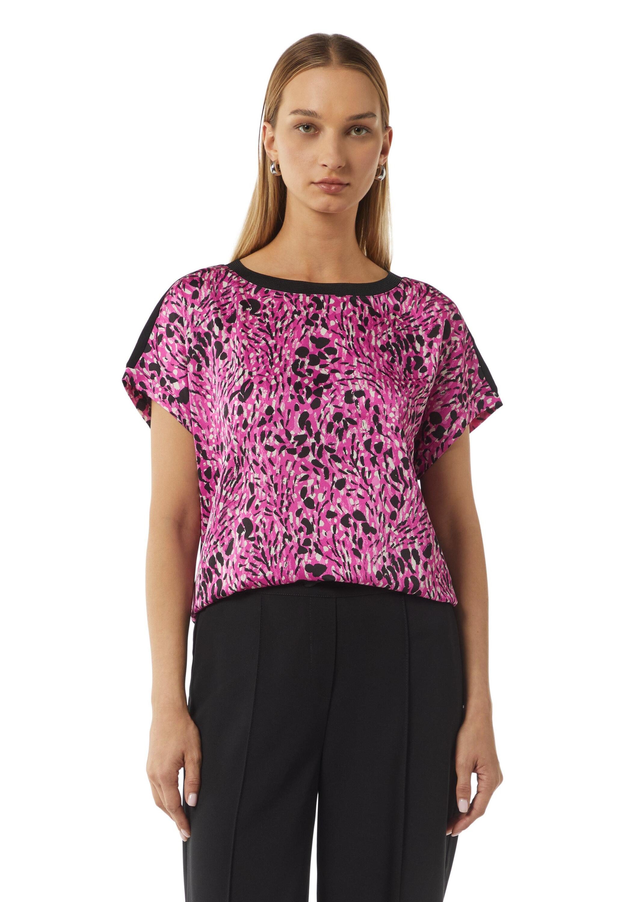 comma Kurzarmshirt T-Shirt Blusenshirt mit Frontprint
