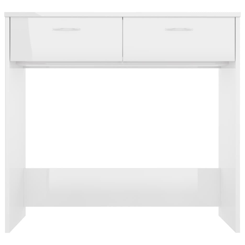 vidaXL Schreibtisch Schreibtisch Hochglanz-Weiß Hochglanz-Weiß | Holzwerkstoff 80x40x75 Hochglanz-Weiß cm