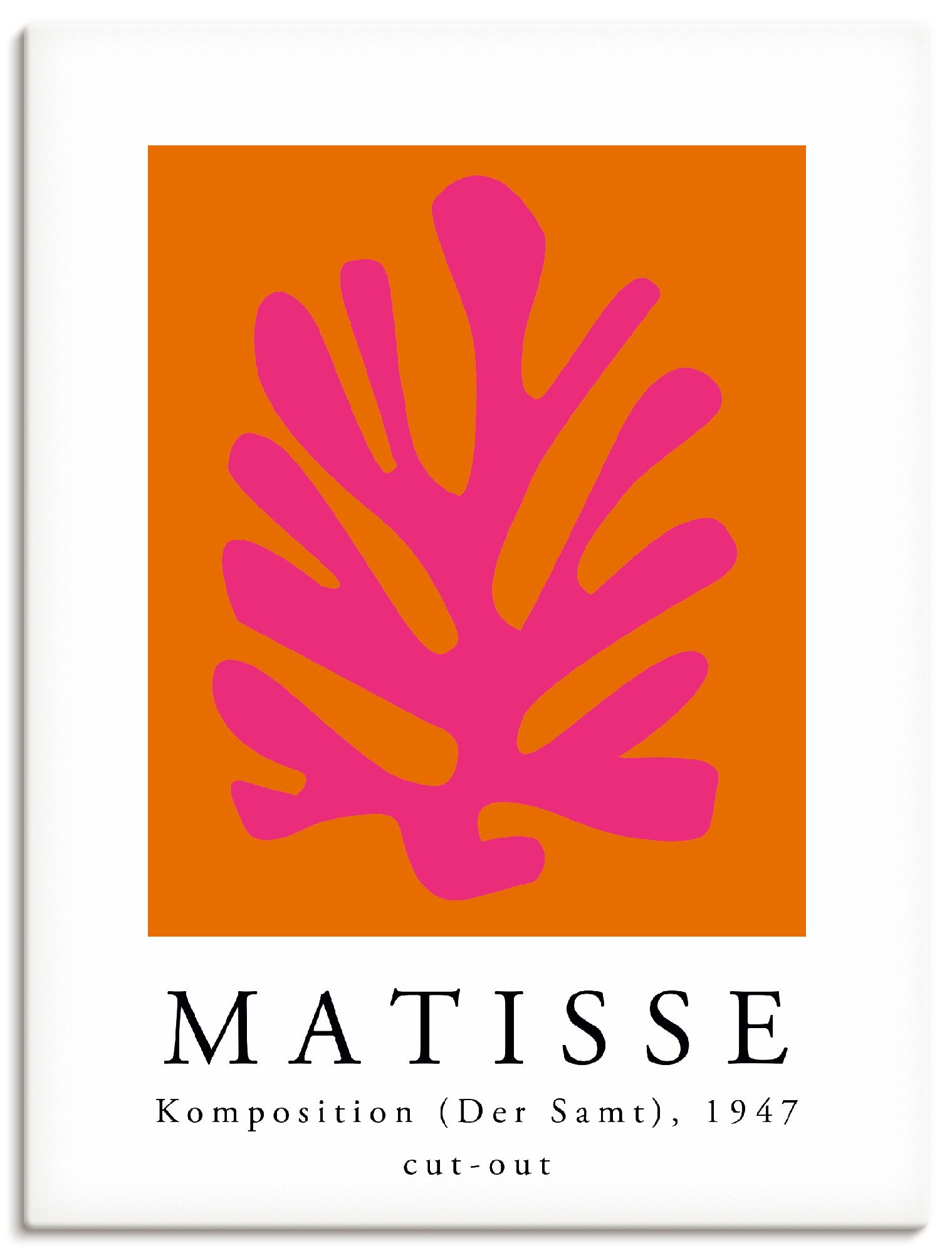 Artland Wandbild Matisse Komposition - cut-out pink, Muster (1 St), als Alubild, Leinwandbild, Poster, Wandaufkleber in verschied. Größen