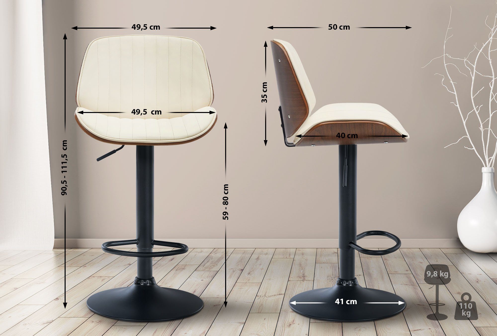 CLP Barhocker Nova (2er Set, 2 günstig online kaufen