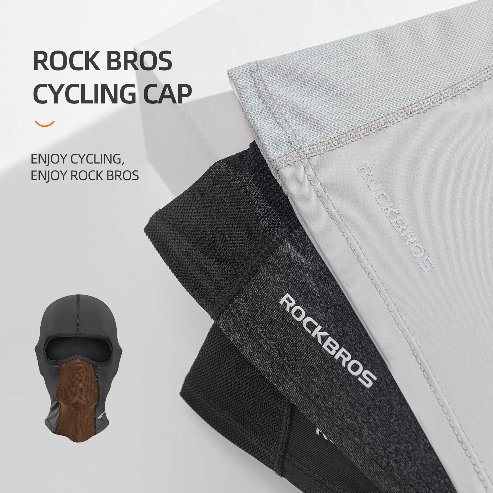 ROCKBROS Sturmhaube Atmungsaktiv UPF 50+ Radfahren Motorradfahren, multifunktionaler Schal UV-Schutz & Staubschutz
