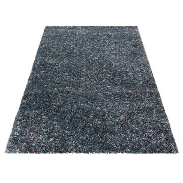 Teppich Hochflor Teppich Enrico Blau, Teppich Boss, Läufer, Höhe: 30 mm