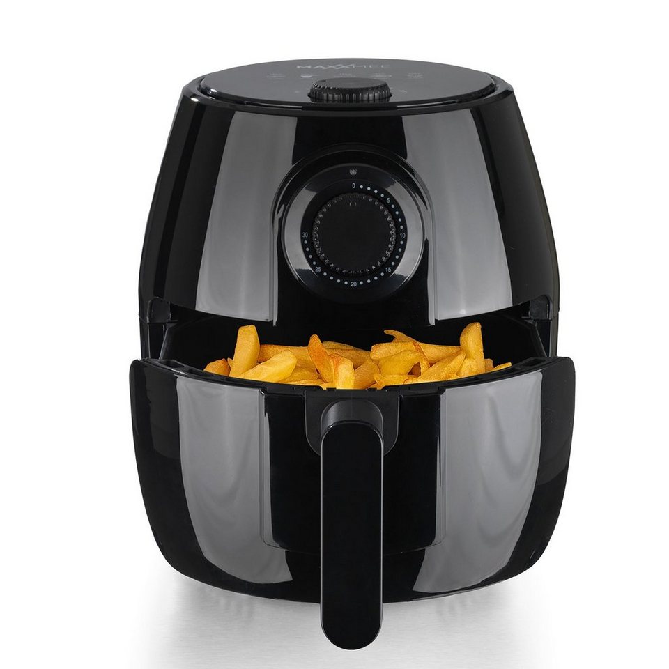 Maxxmee Fritteuse Digitale Heißluft-fritteuse 4l 1400w MAXXMEE Heißluftfritteuse, 4l 1400W schwarz, Fritteuse ohne Fett