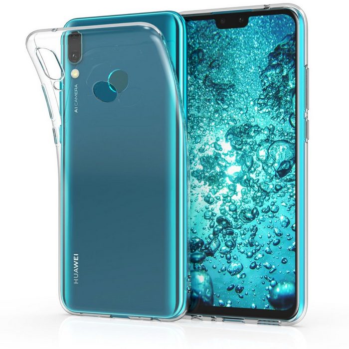 kwmobile Handyhülle Hülle für Huawei Y9 (2019) Silikon Handyhülle transparent - Handy Case gummiert