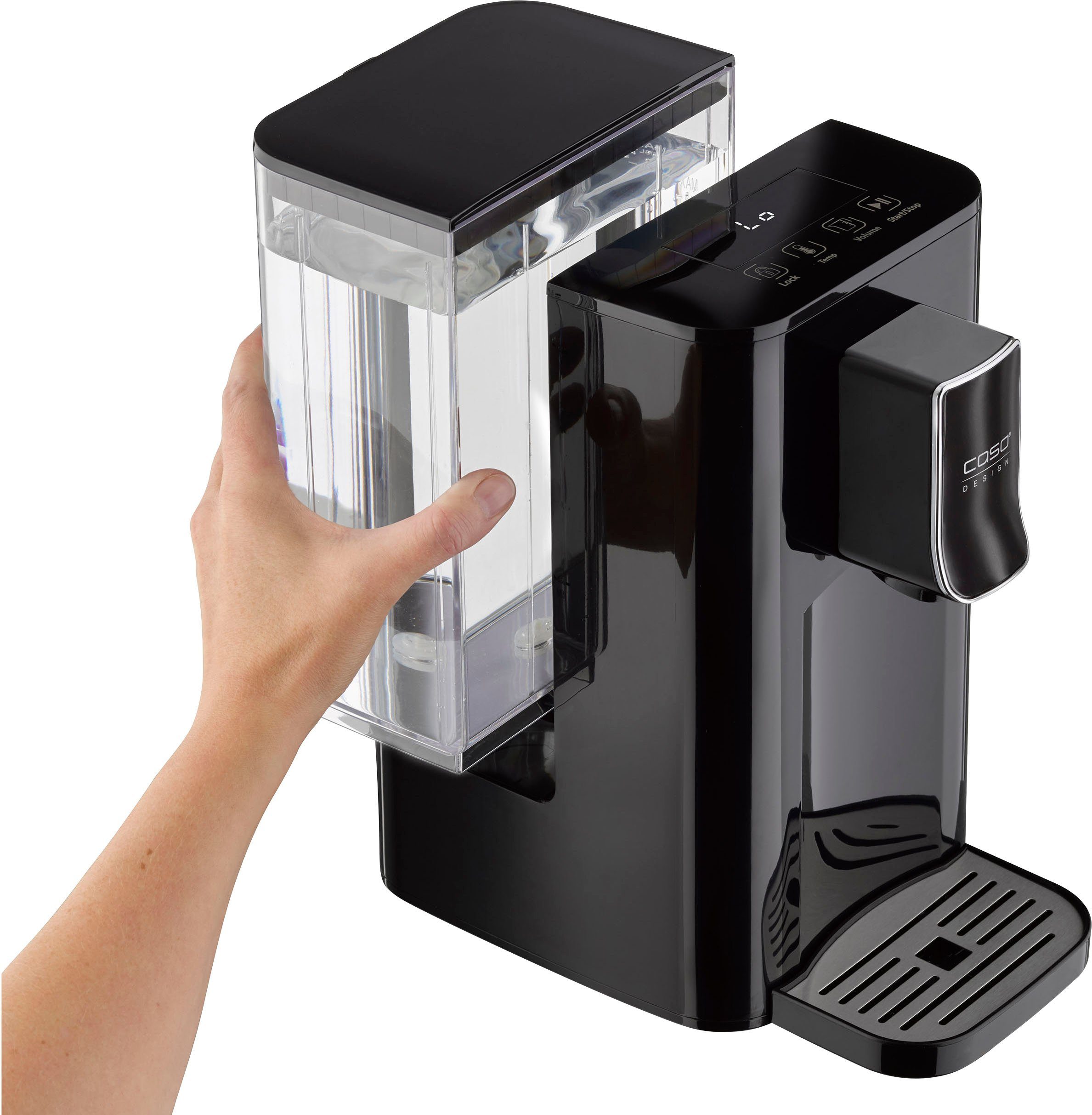 Caso Heißwasserspender HW550, 2600 W, 7 verschiedene Temperaturstufen, abnehmbarer Wassertank 2,9 Liter – Bild 5 von 5