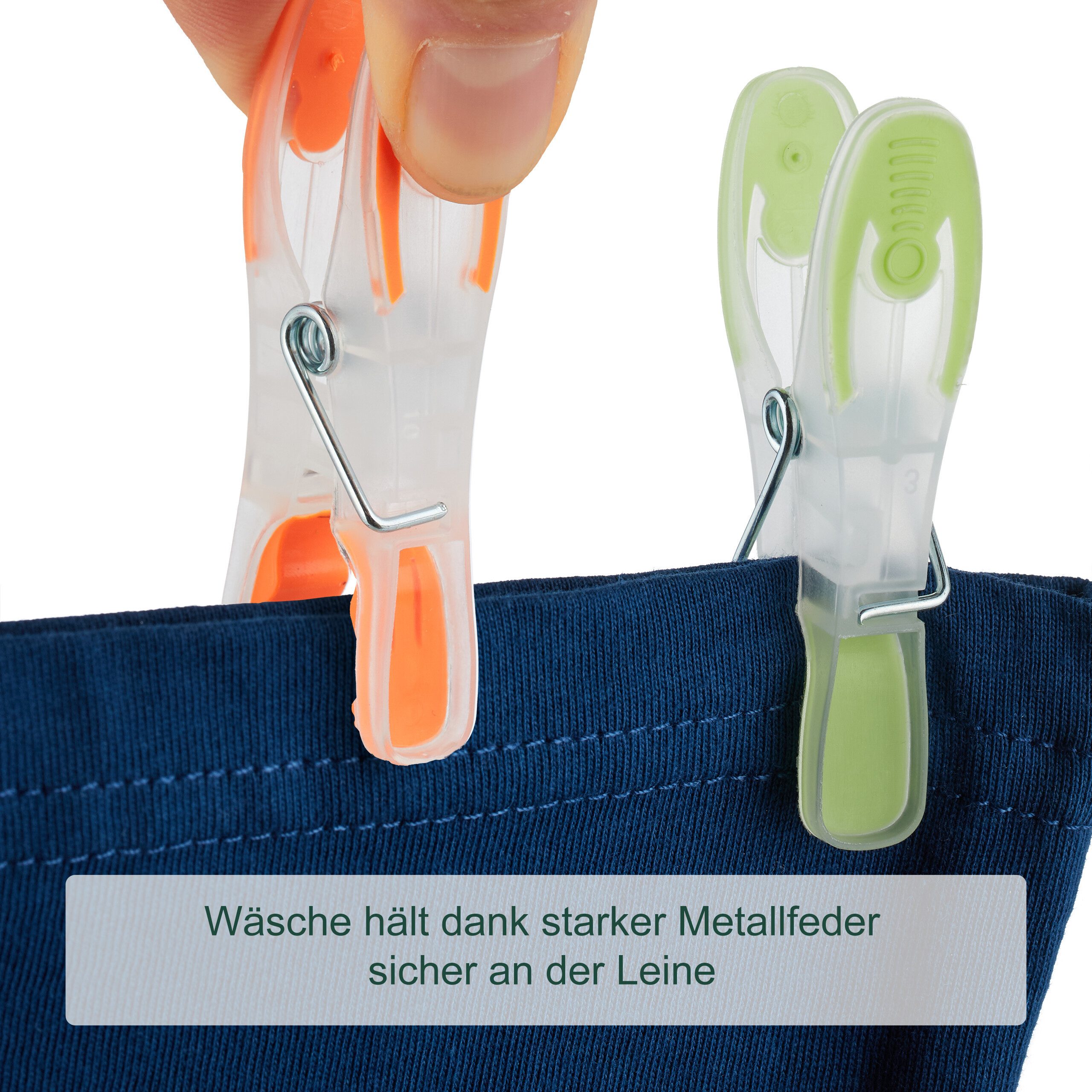 relaxdays Wäscheklammern Wäscheklammern Soft-Grip 75 Stück – Bild 5 von 5