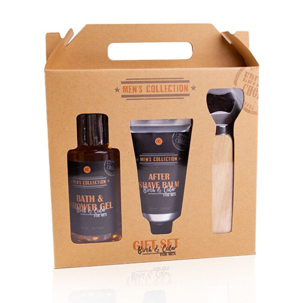 ACCENTRA Hautreinigungs-Set Geschenkset Men's Collection Duschgel mit Flaschenöffner