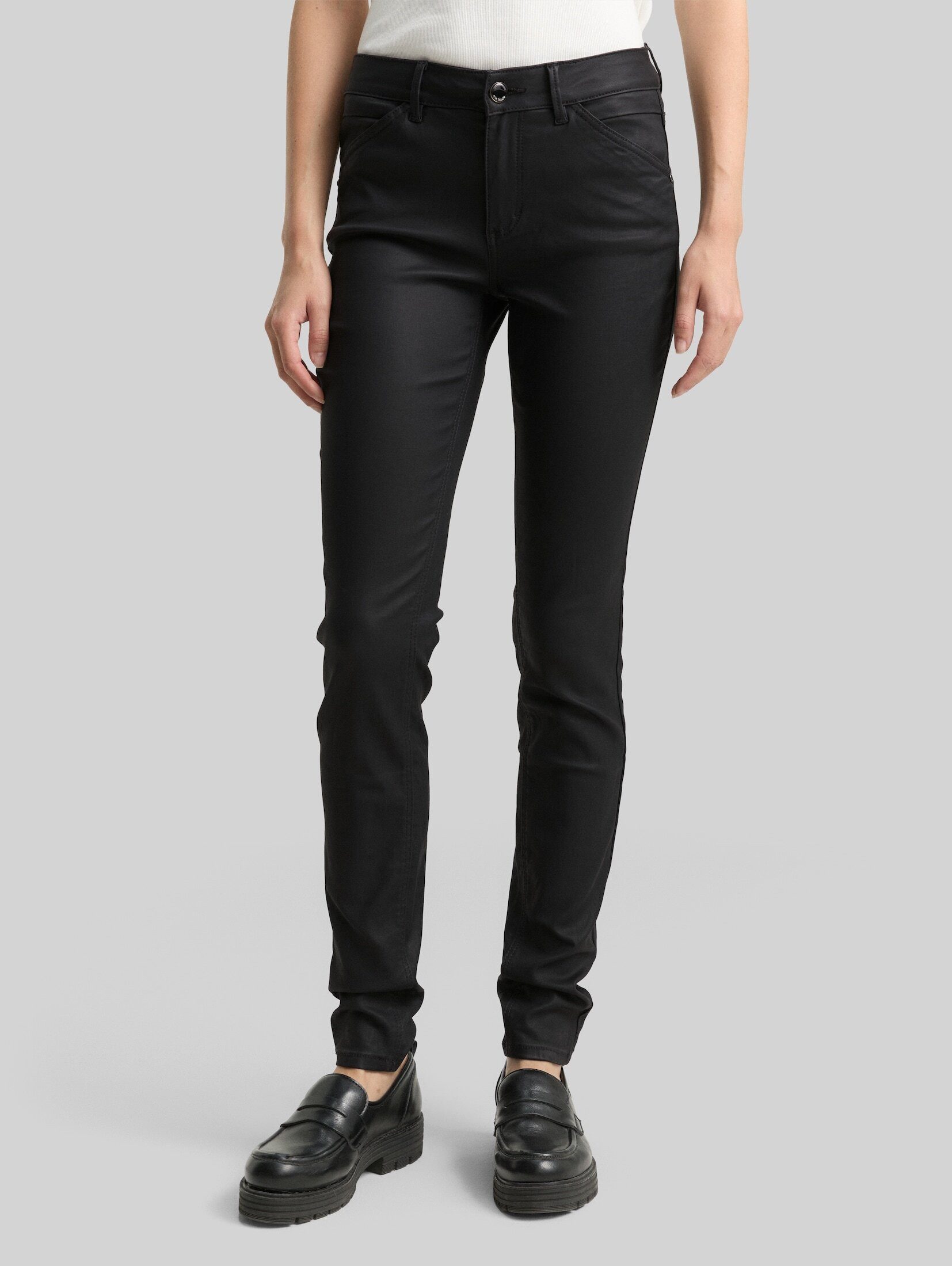 TOM TAILOR Skinny-fit-Jeans Jeanshosen Coated TTLUCIE SKINNY Jeans