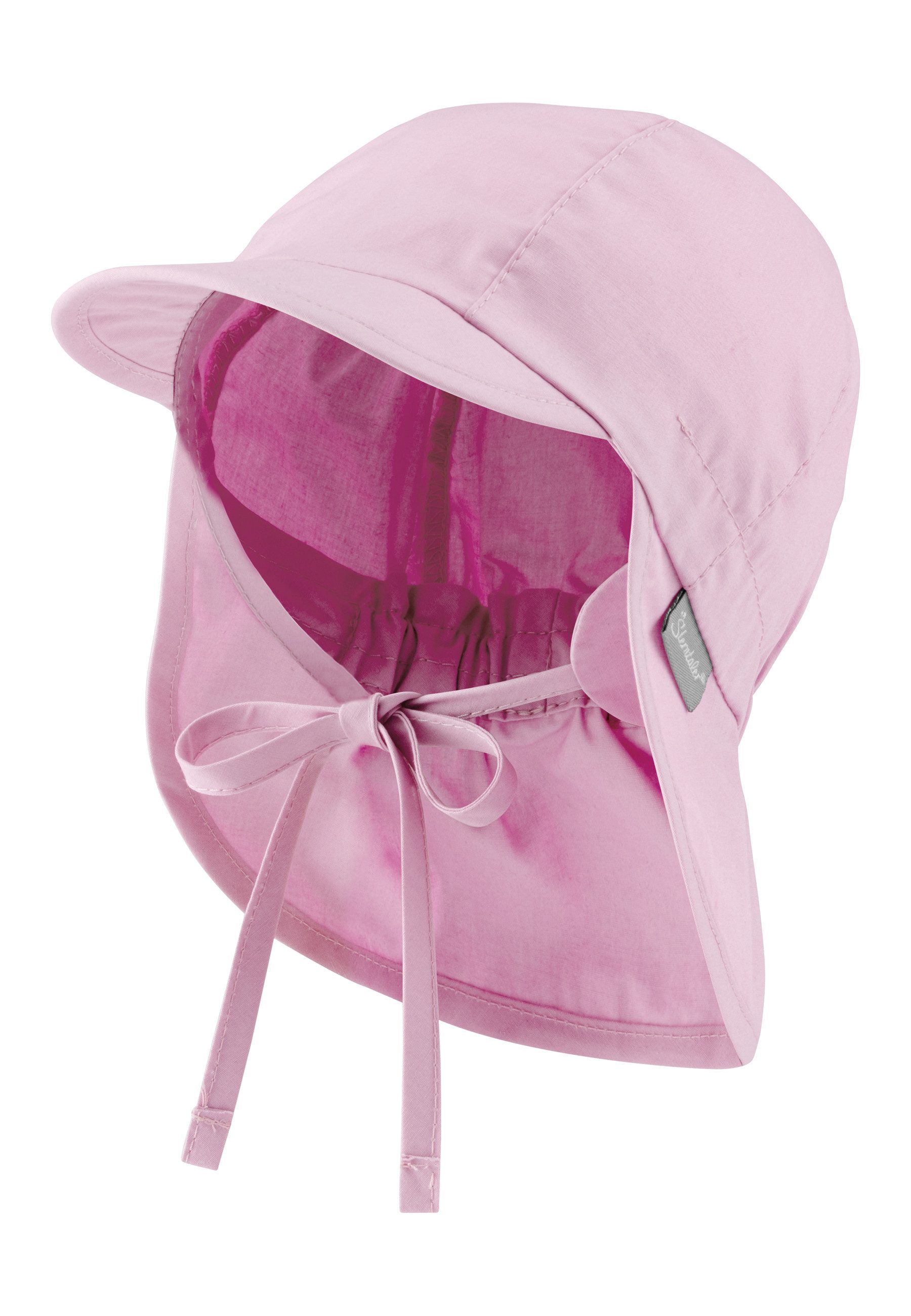 Sterntaler® Schirmmütze UV-Schutz 50+ Schirmmütze mit Nackenschutz uni (1-St) Mütze mit Nackenschutz aus UV-Popeline unifarben