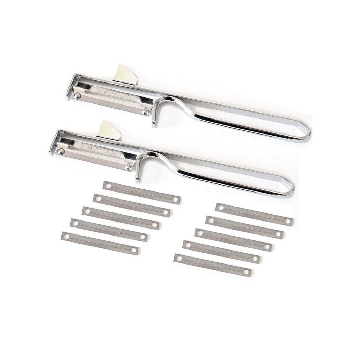 WESTMARK Spargelschäler 2 Stück FAMOS Sparschäler + 10 Stück Ersatzklingen