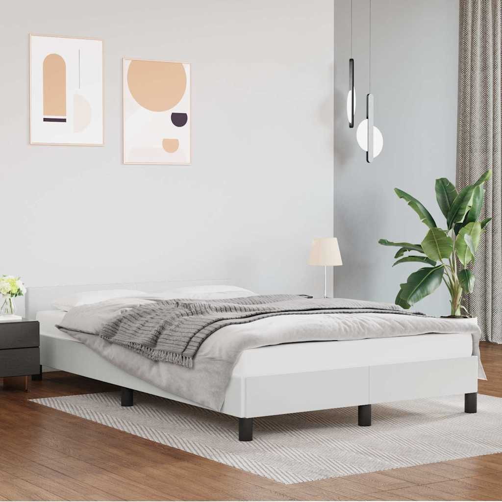 vidaXL Bettgestell vidaXL Bettgestell mit Kopfteil ohne Matratze Weiß 120x200 cm