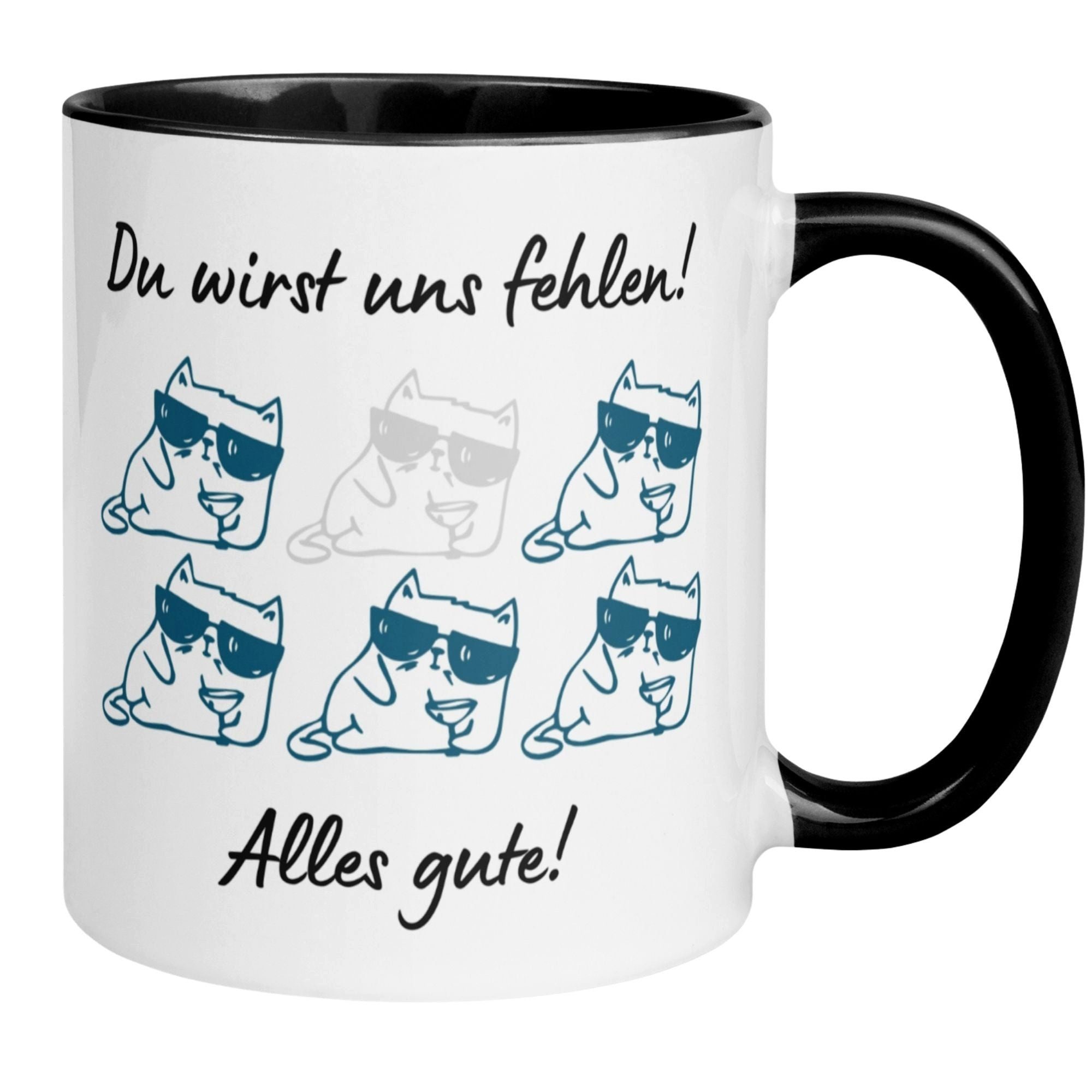 Momentals Tasse Abschied – „Du wirst uns fehlen“ – Abschiedsgeschenk Kollege/Kollegen, Gratis Versand · Links-&Rechtshänder · Spülmaschinenfest