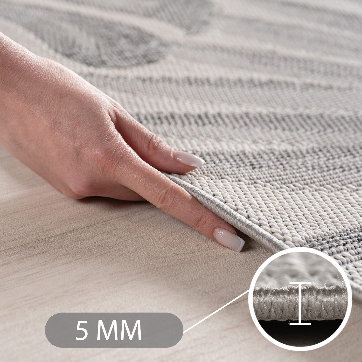 Carpettex Outdoorteppich Boho Design, Läufer, Höhe: 5 mm, Outdoor Teppich Wetterfest Modern Design Wohnzimmer Küchen Terrasse
