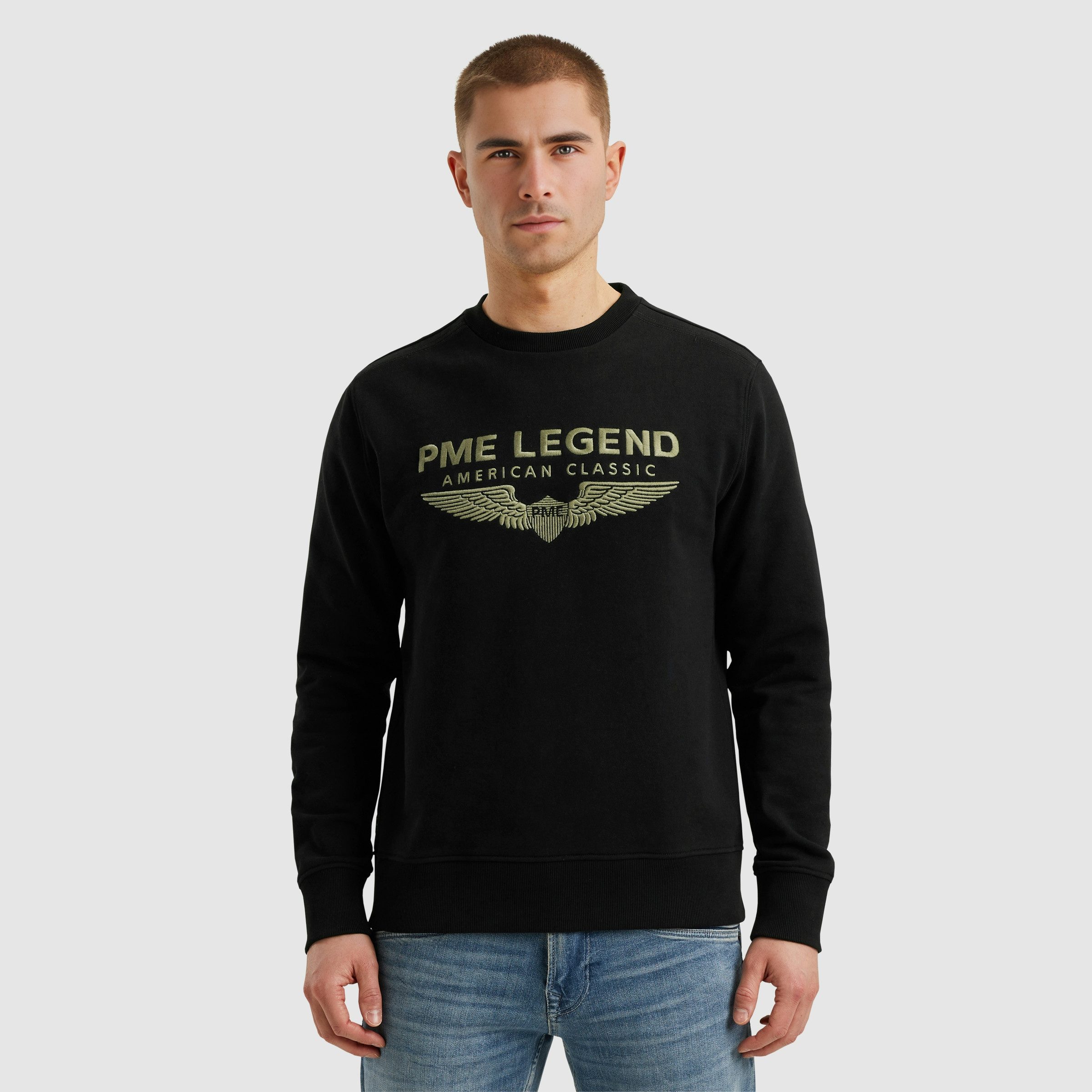 Sweatshirt Crewneck soft terry with logo