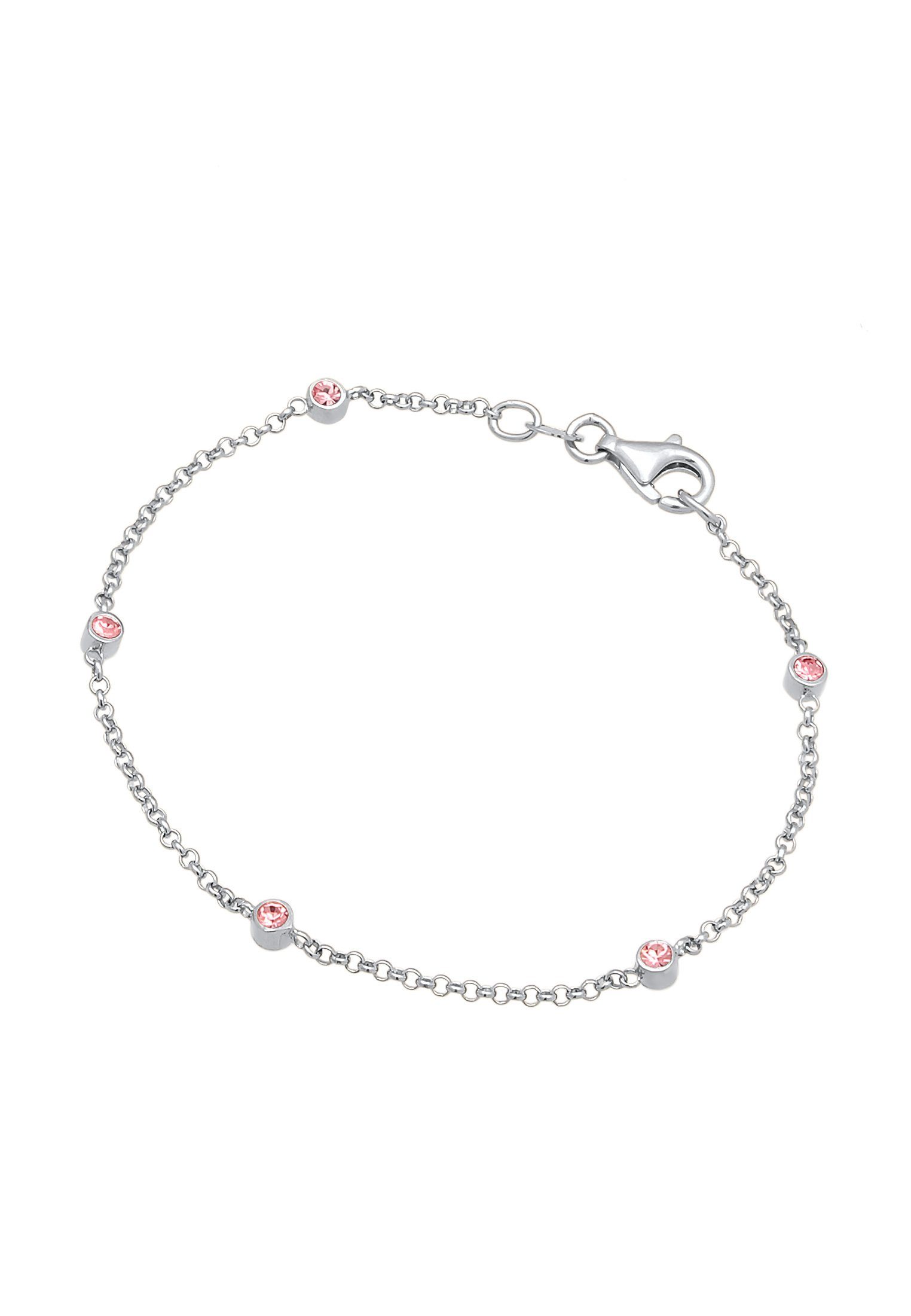 925 Silber Basic Pink Kristalle Armband Eleganz Elli