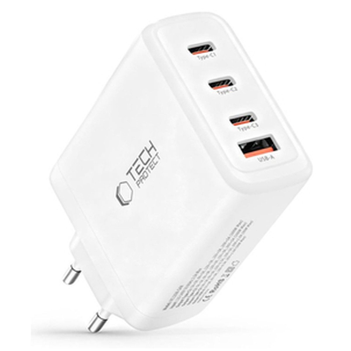 TECH PROTECT Tech Protect NC120W GAN 4 Port 120W WandLadegerät Smartphone-Ladegerät