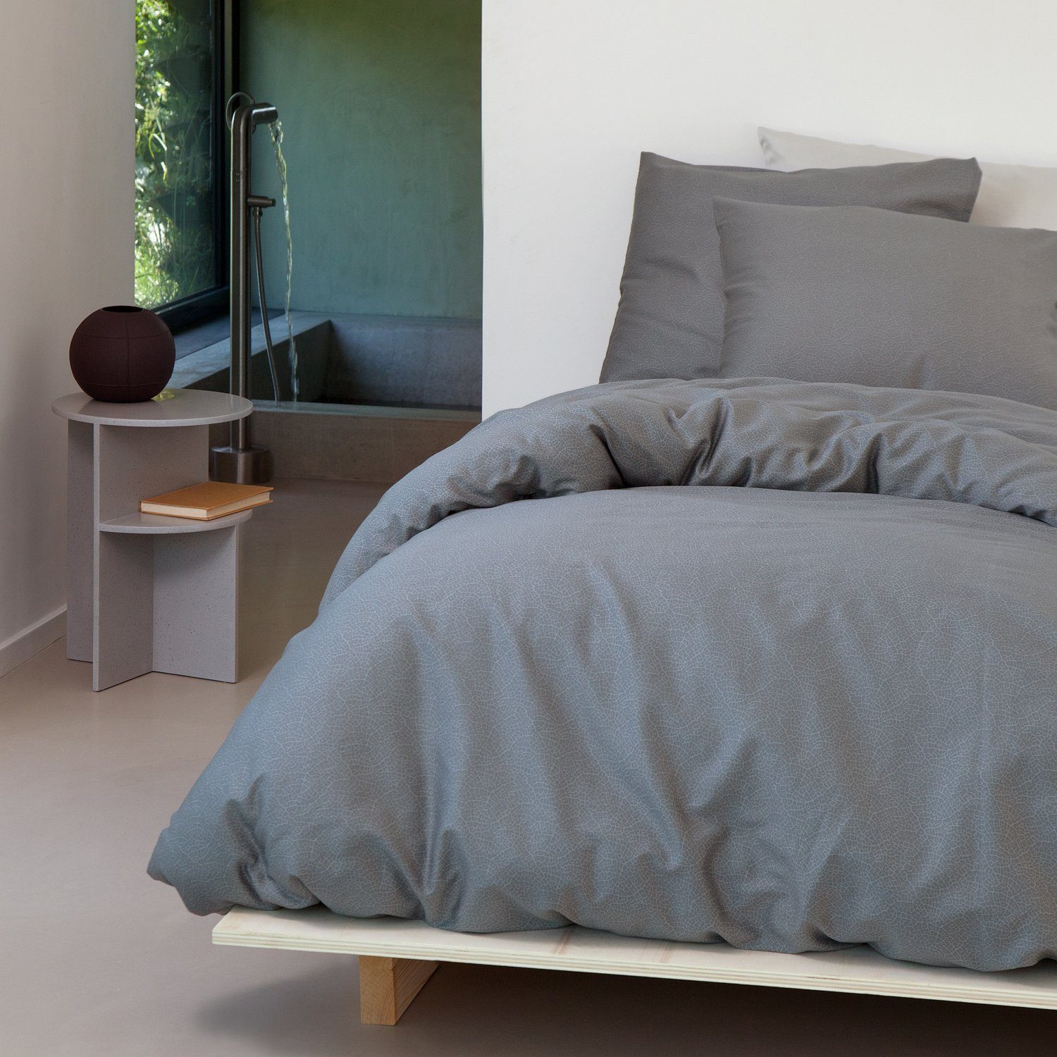 damai Bettwäsche damai Bio Satin Bettwäsche Silt mit Struktur Optik, Satin, 2 teilig