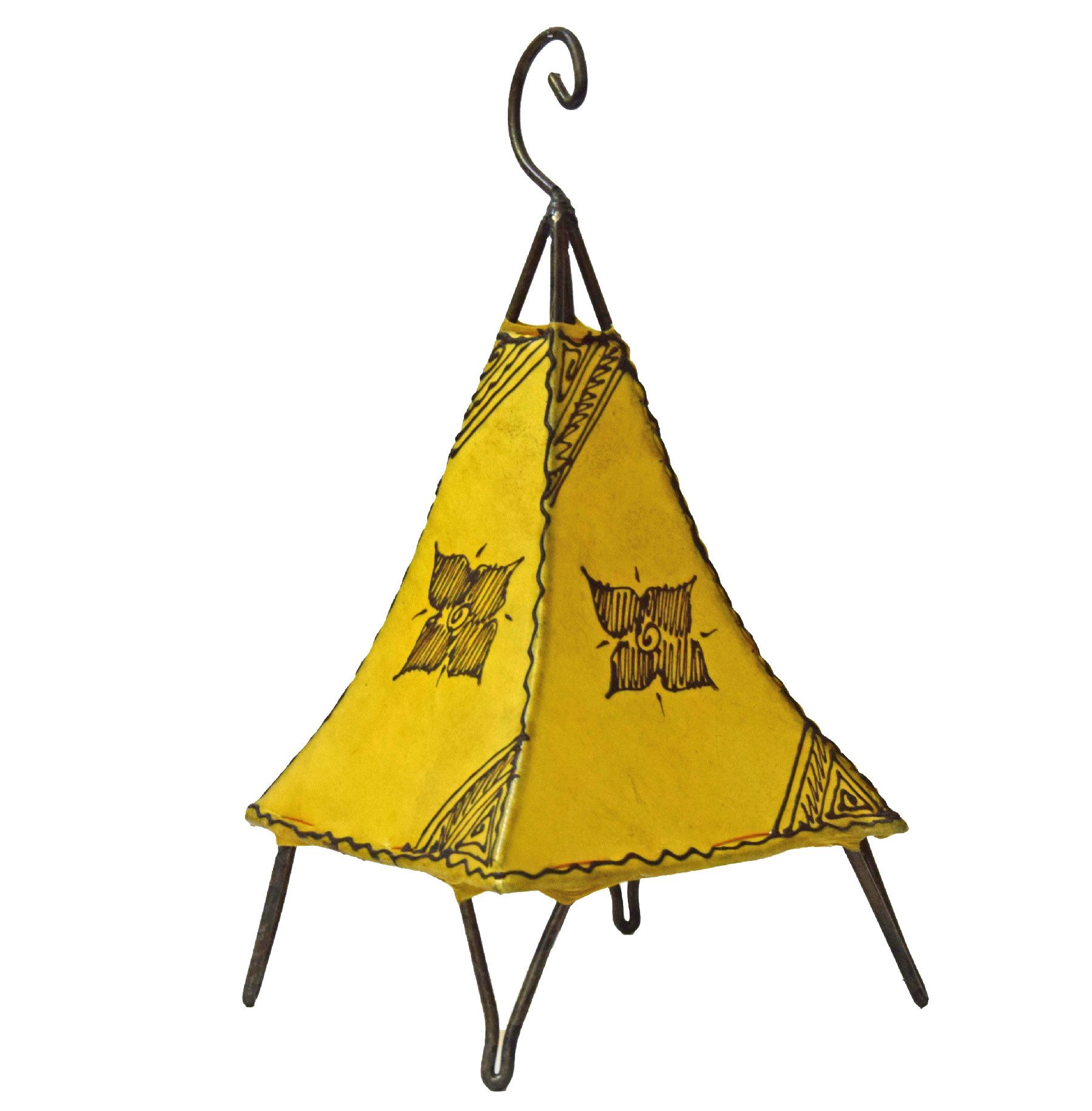 SIMANDRA Stehlampe marokkanische Lederlampe Pyramide Orient 35-38 cm, ohne Leuchtmittel