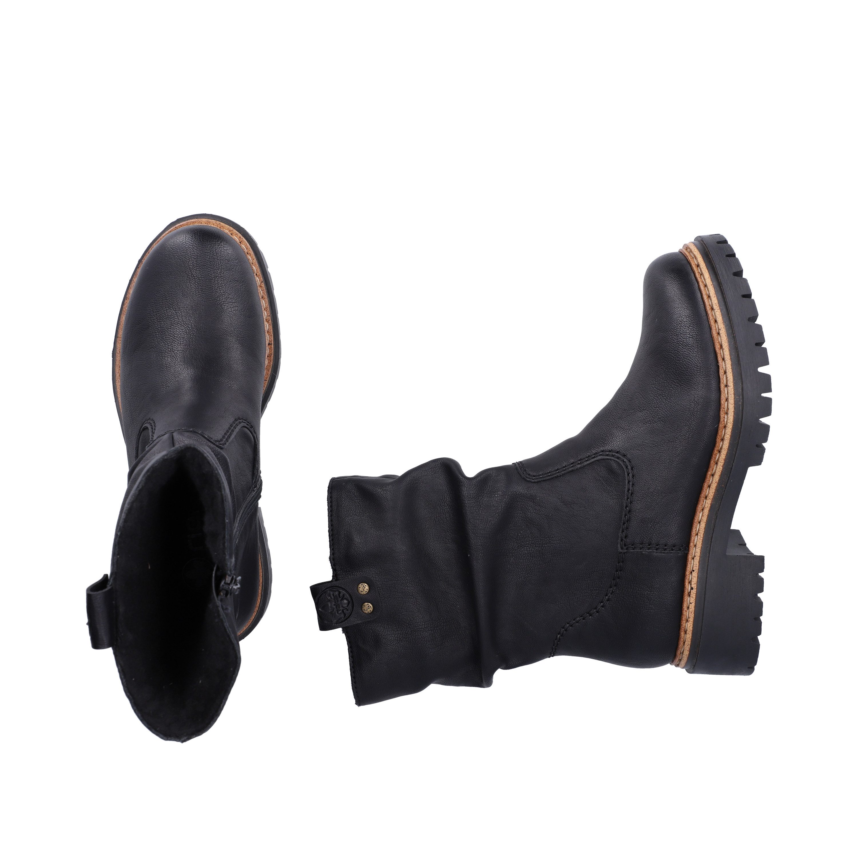 Rieker Winterstiefelette Boots mit Innenreißverschluss und Profilsohle – Bild 3 von 5