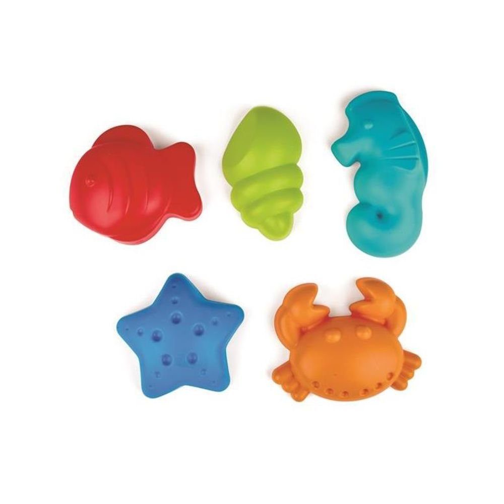Hape Sandform-Set Meerestiere-Förmchen, Sandspielzeug Strandspielzeug Sandkastenspielzeug