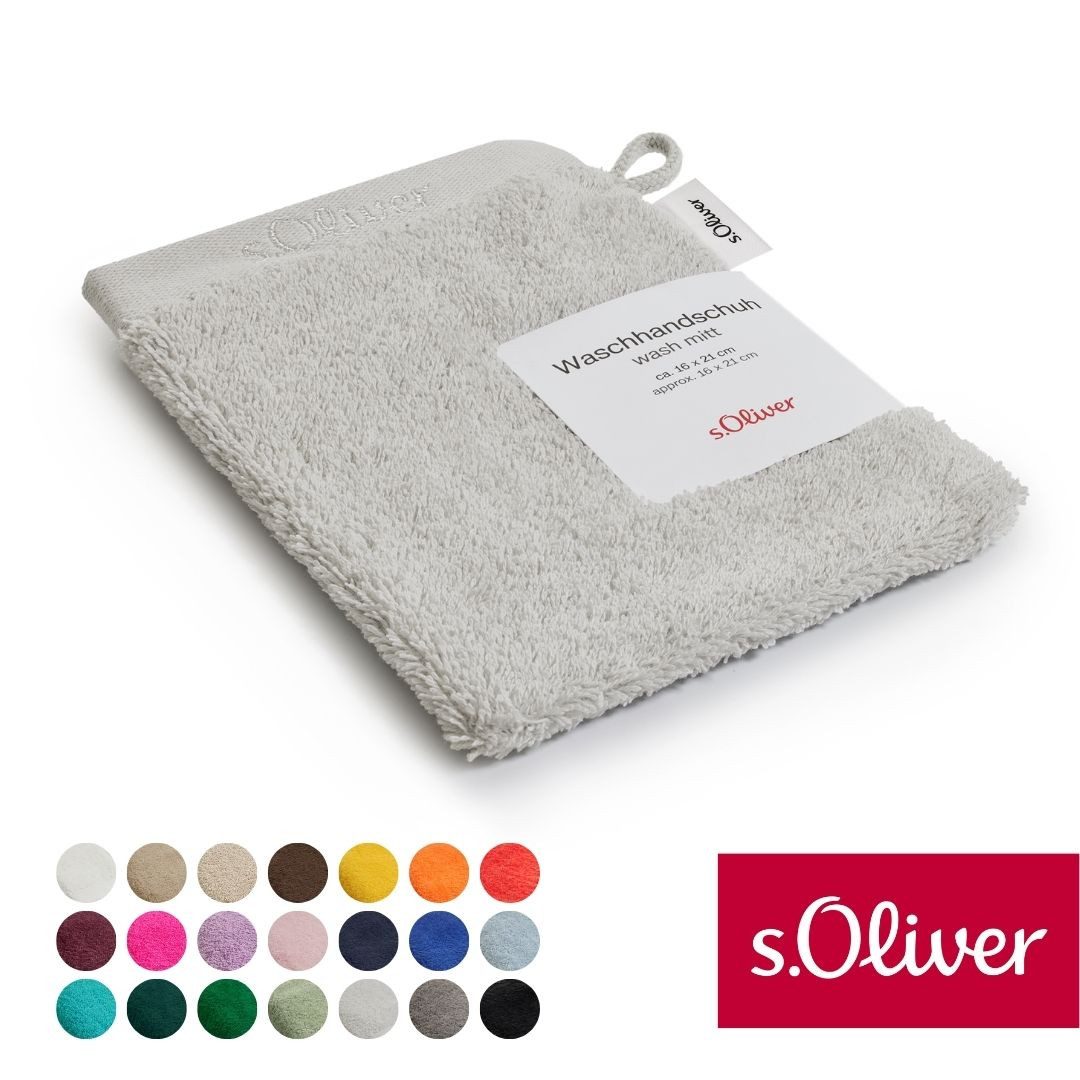 s.Oliver Waschhandschuh s.Oliver, Premium Qualität, 600 gr/m², auch als Sets erhältlich, Walkfrottier (1-St), große Farbauswahl, auch als Duschtuch, Handtuch, Gästetuch