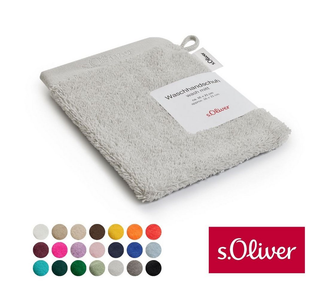 s.Oliver Waschhandschuh s.Oliver, Premium Qualität, 600 gr/m², auch als Sets erhältlich, Walkfrottier (1-St), große Farbauswahl, auch als Duschtuch, Handtuch, Gästetuch