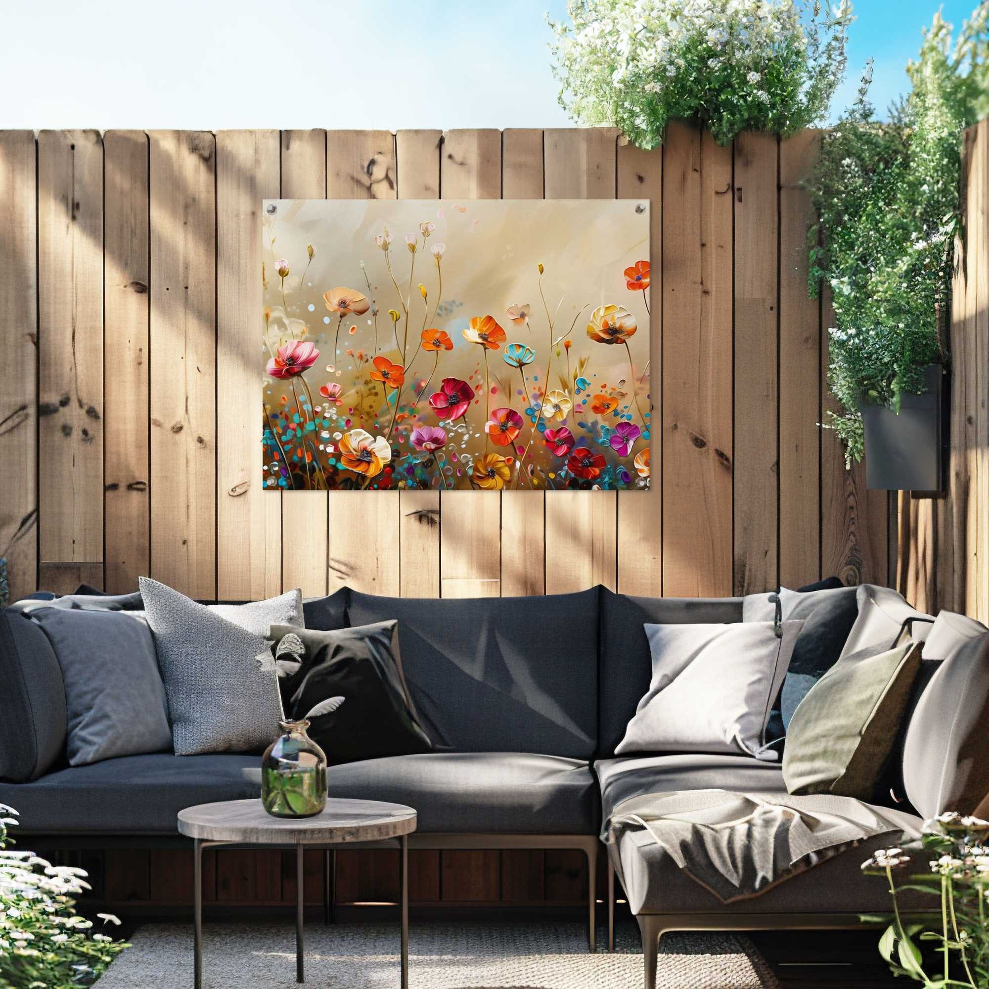 Reinders! Poster Summer Flowers, Garten - Mehrfarbig - Leinwand - Blumen und Pflanzen - 80x60 cm