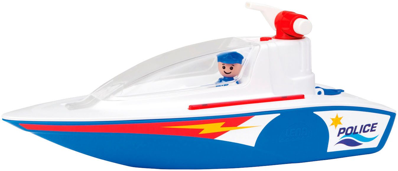 Lena® Spielzeug-Boot Boazz Polizeiboot, inklusive Spielfigur, Made in Europe