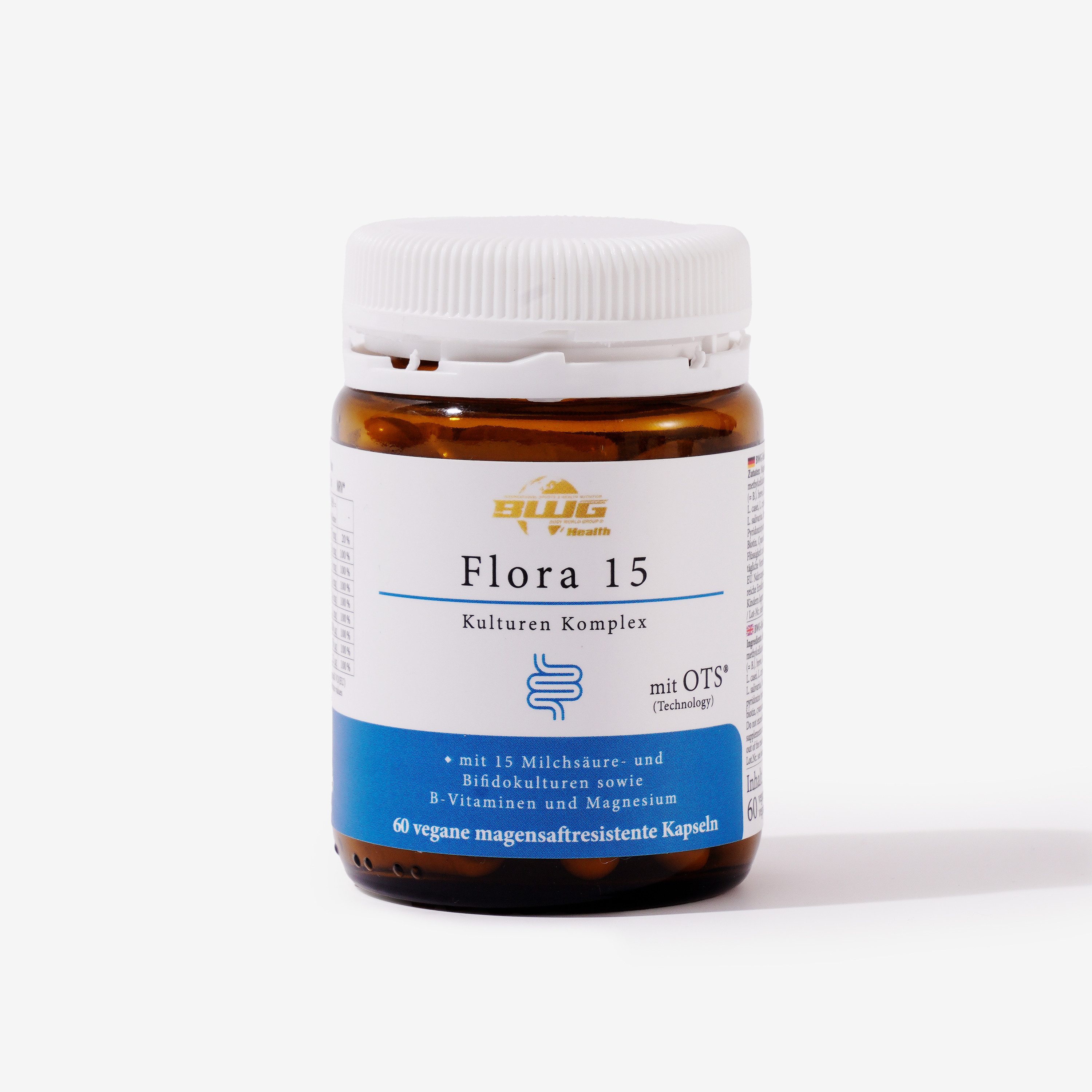 BWG Health BWG Health Flora 15, 60 Kapseln, mit Magnesium, B-Vitaminen Kapseln, 60 er 32 g