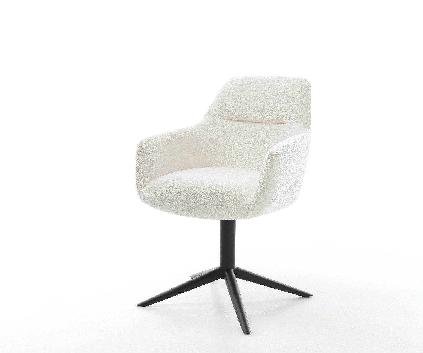 DELIFE Polsterstuhl Pejo-Flex, Fußkreuz Schwarz Bouclé günstig online kaufen