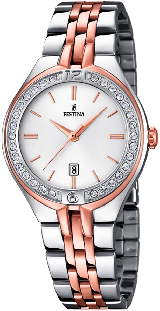 Quarzuhr Festina Damen Uhr F16868/2 Edelstahl