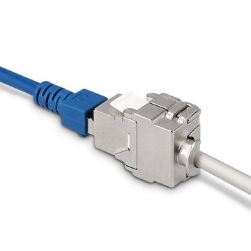 kwmobile Keystone Modul CAT 6A Kabel - 10 Gbit/s - Schnappverschluss - 6x Netzwerk-Adapter, 3,85 cm