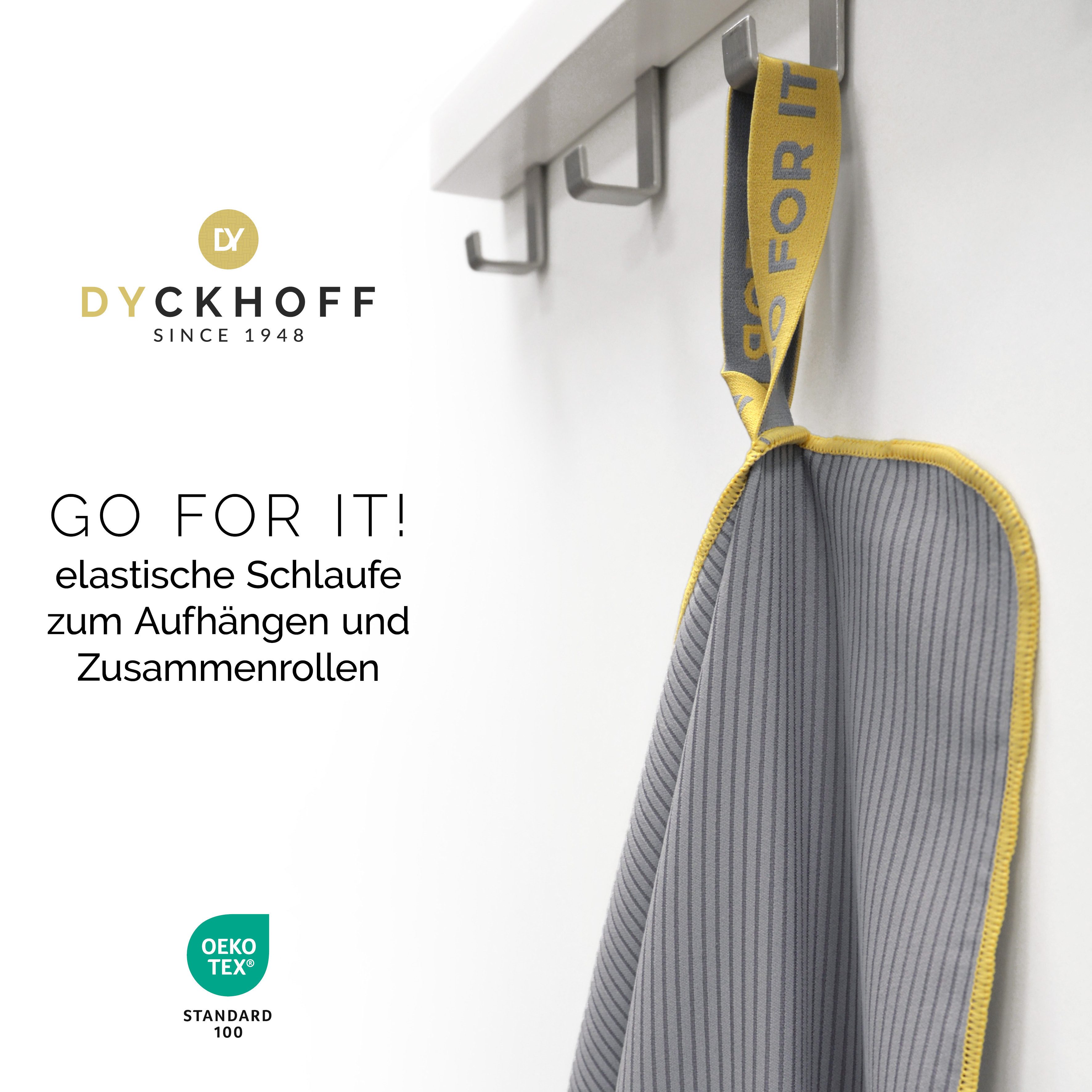 Dyckhoff Handtuch Mikrofaser Sporttuch Struktur, Microfaser (2-St), Mit Überstülpkapuze, Schnelltrocknend, Leicht, Reißverschlusstasche – Bild 4 von 5