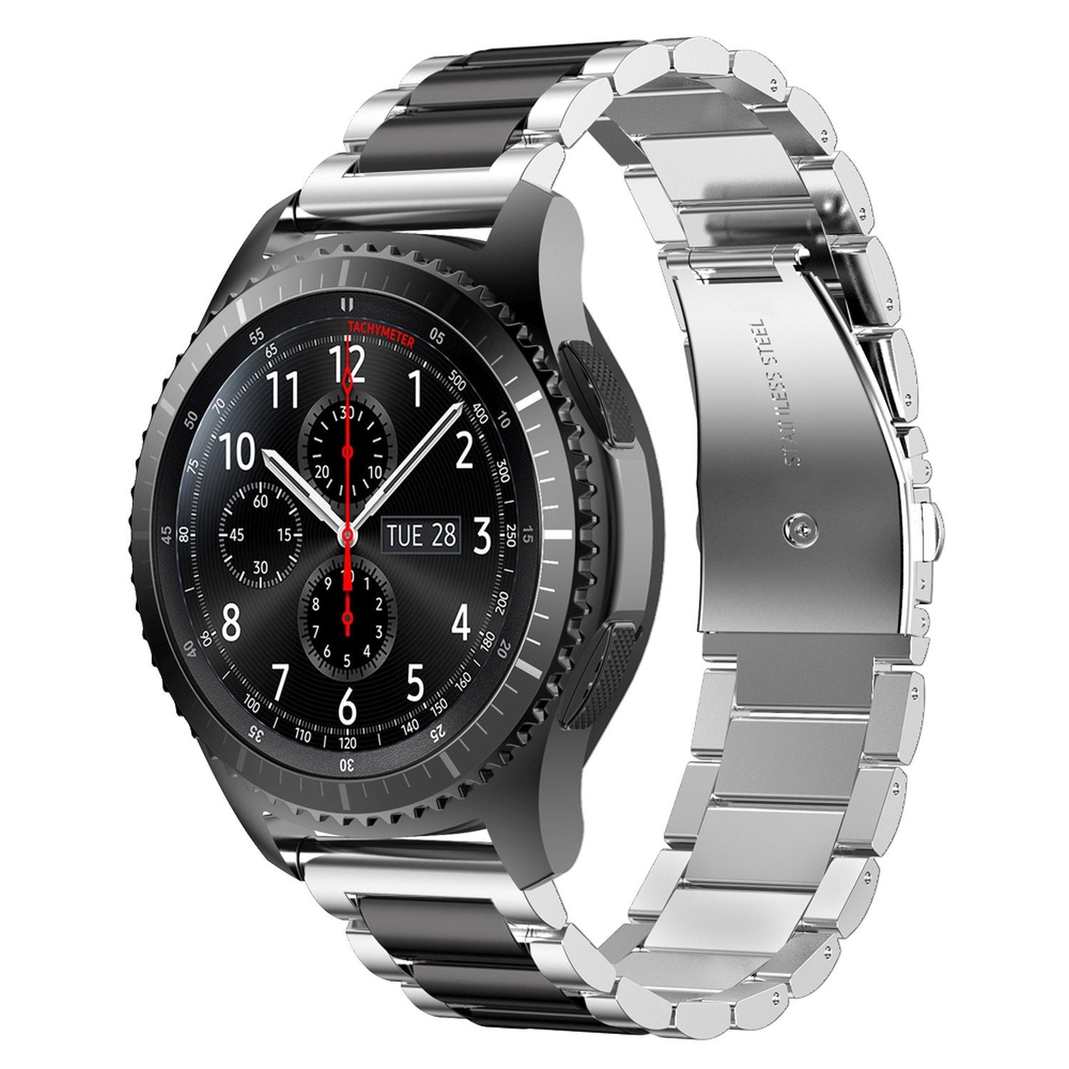 Cadorabo Smartwatch-Armband, Smartwatch Ersatzarmband - 20mm - Edelstahl