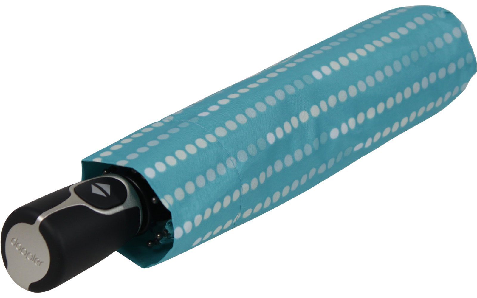 UV-Schutz als - nutzbar Damen Magic Taschenregenschirm Auf-Zu Fiber elegant, Sonnenschirm Glamour, stabil doppler® und blau