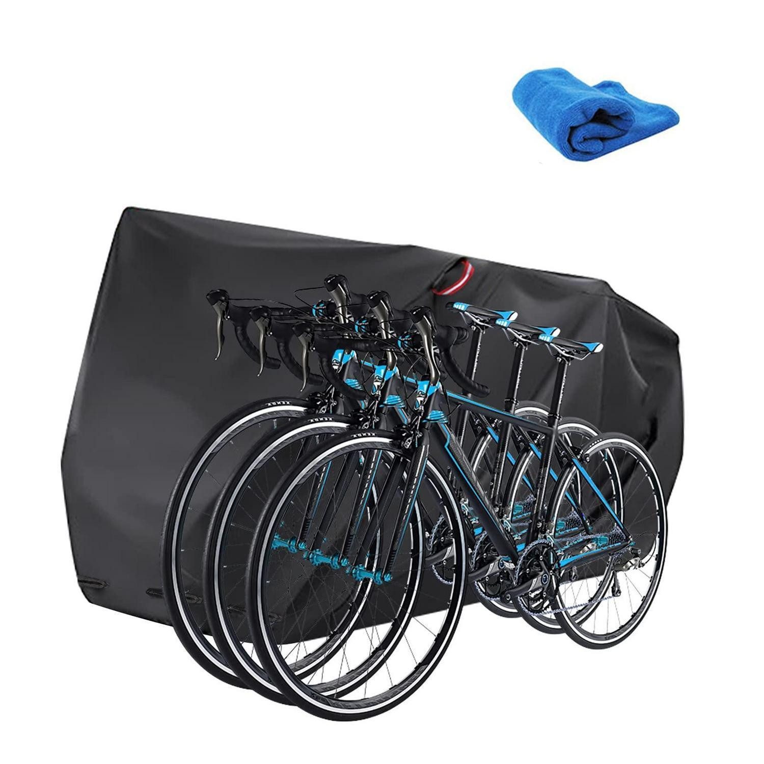 LuxusKollektion Abdeckhaube Fahrradabdeckung für 3 Fahrräder 210x112x112cm Schwarz