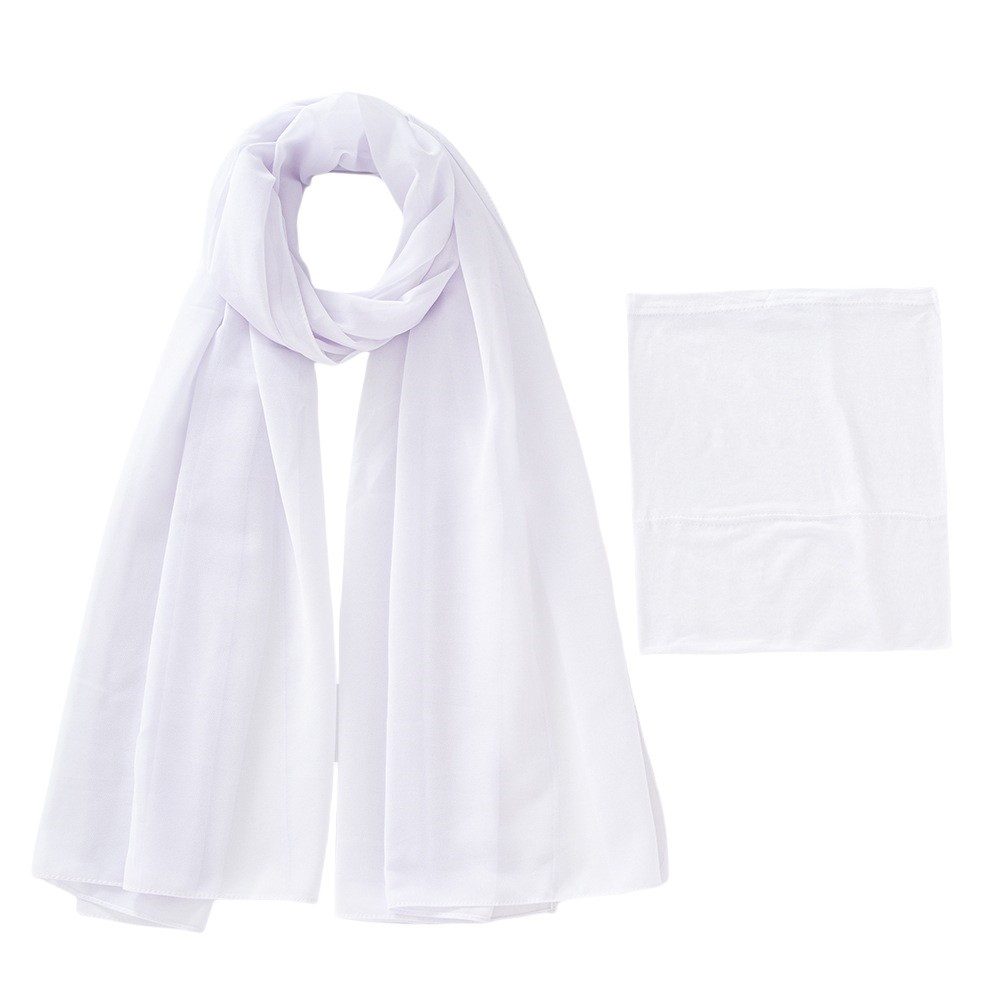 Zaewry Modeschal 2 Stück Hijab Kopftuch Für Damen,Chiffon Hijab Set, Modern Kopftücher