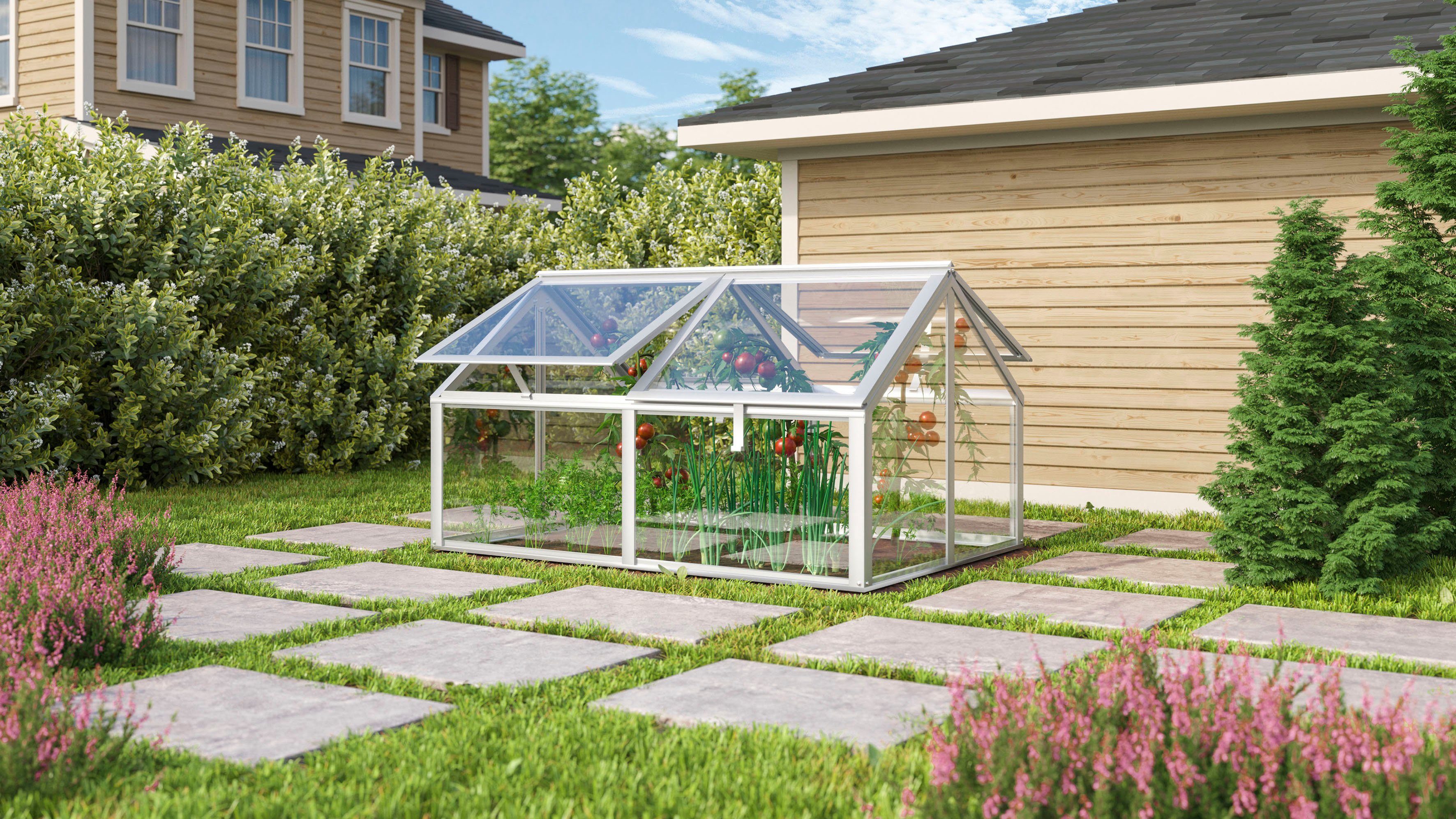 Vitavia Frühbeet Zola ESG, BxTxH: 89x124x71 cm, alu