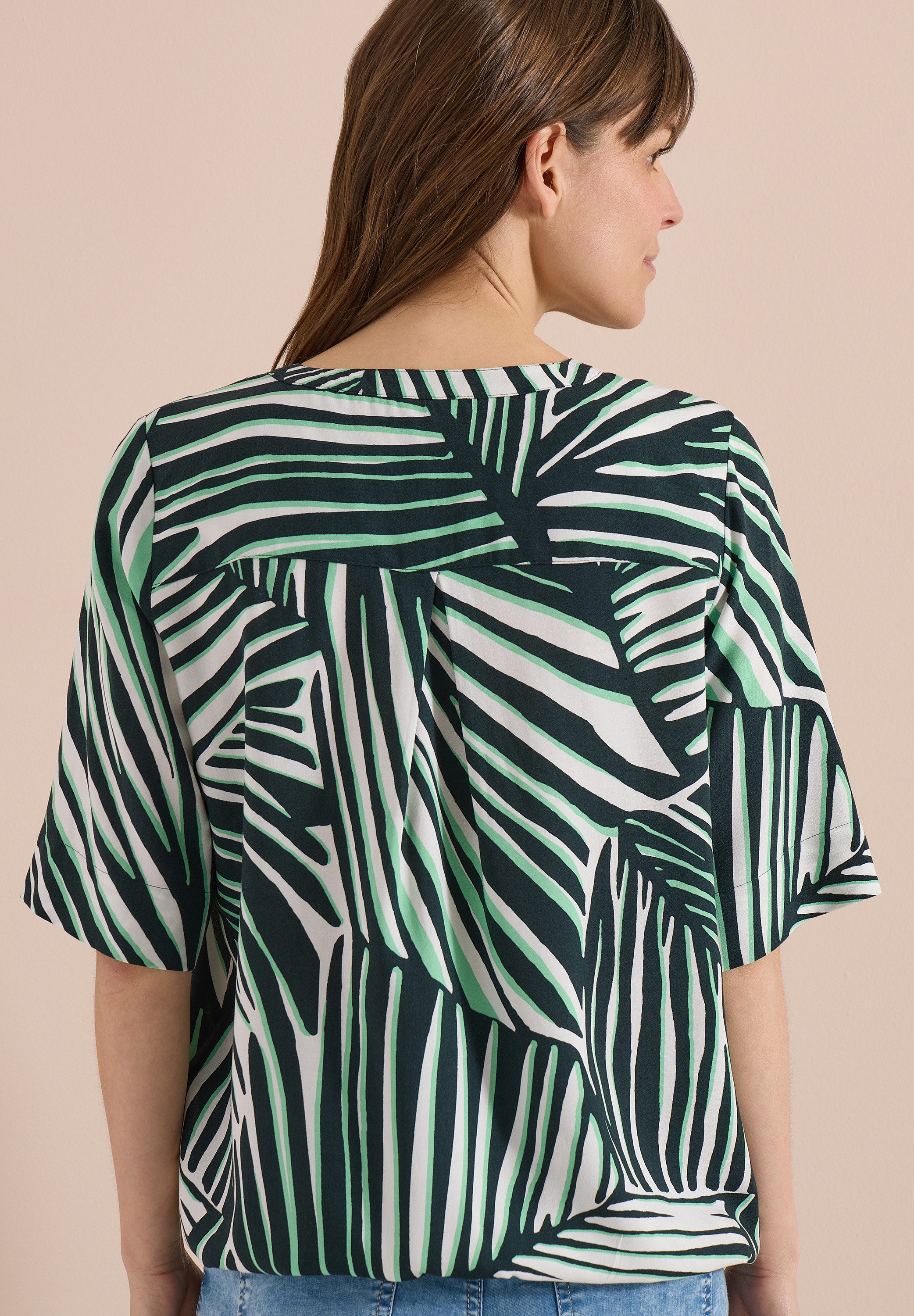 CECIL Druckbluse Sommerbluse mit grafischem Muster / im Tunika-Style – Bild 2 von 5