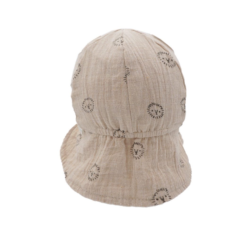 MAXIMO Schirmmütze GOTS BABY-Schildmütze, Band Musselinstoff, Nackenschutz, Futter, UV (1-St) Musselin