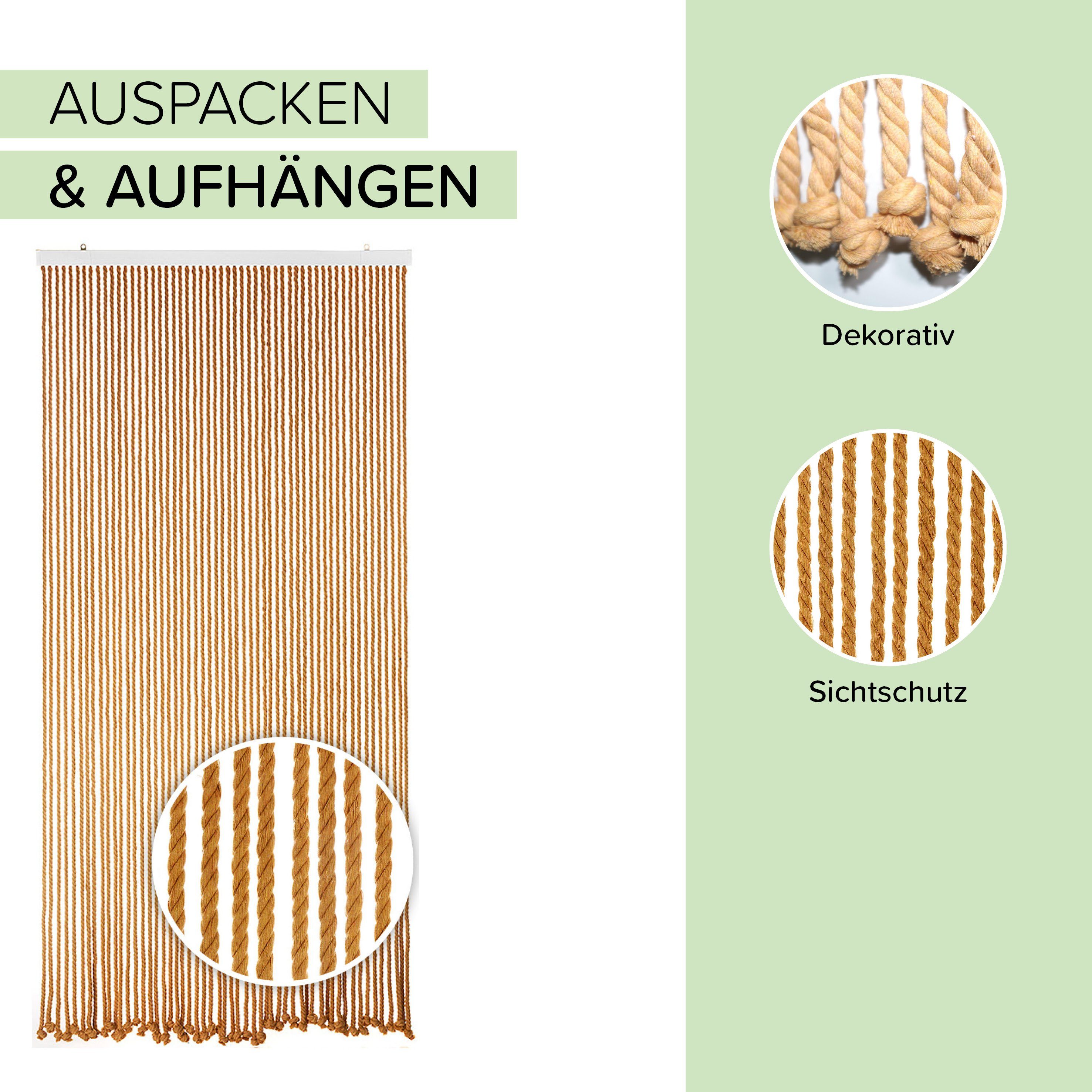 Kobolo Türvorhang Seilvorhang LIGHT BROWN 54 günstig online kaufen