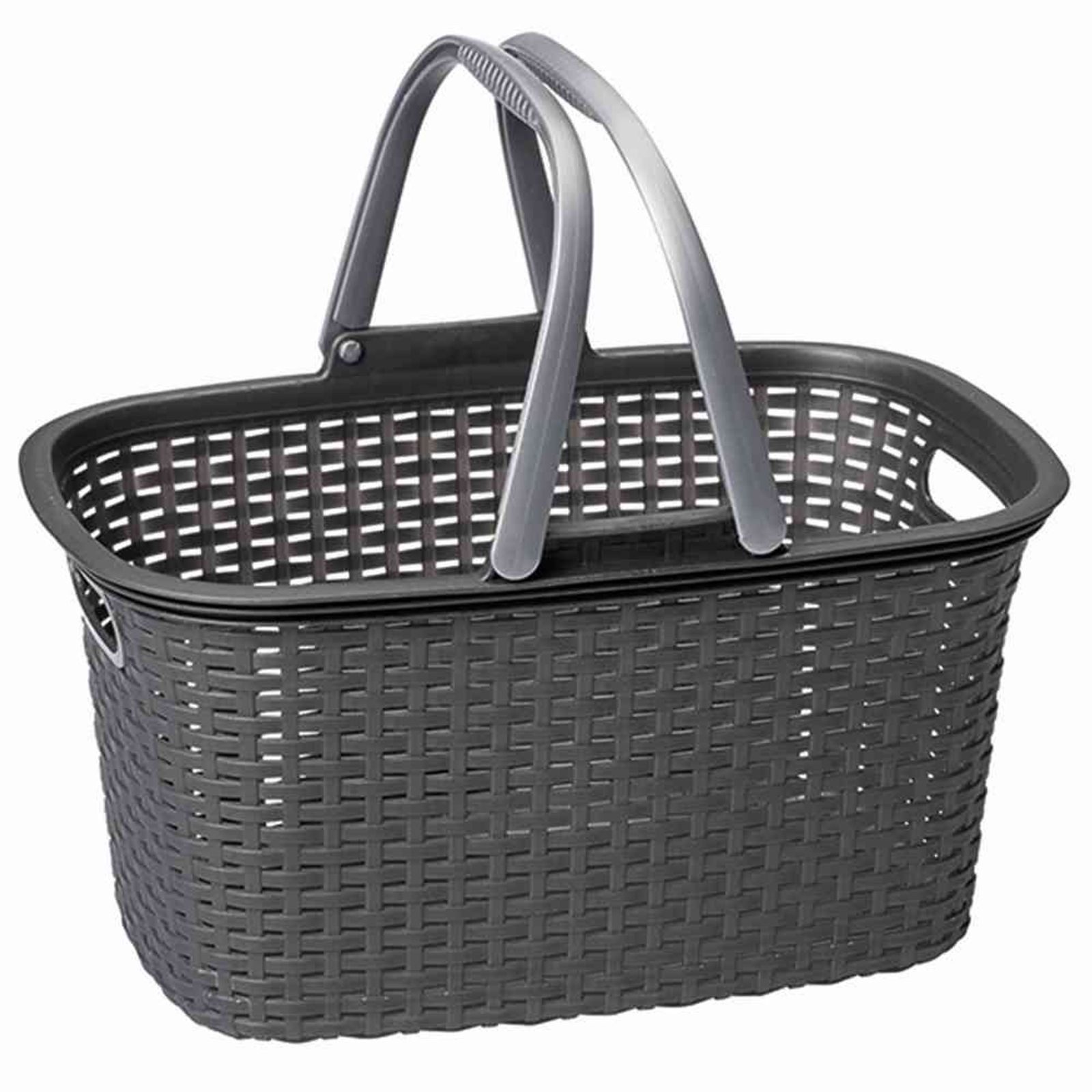 Einkaufskorb Einkaufskorb "Rattan" Kunststoff mit 2 Griffen