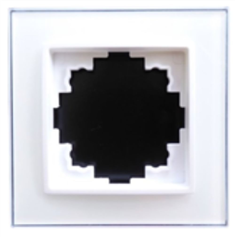 Lichtideen Schalter 7738 Abelka Nuovo weiß Glasrahmen 1-fach 90 x 90 mm (Taster, Schalter, Anennendose, Steckdose mit USB lieferbar)
