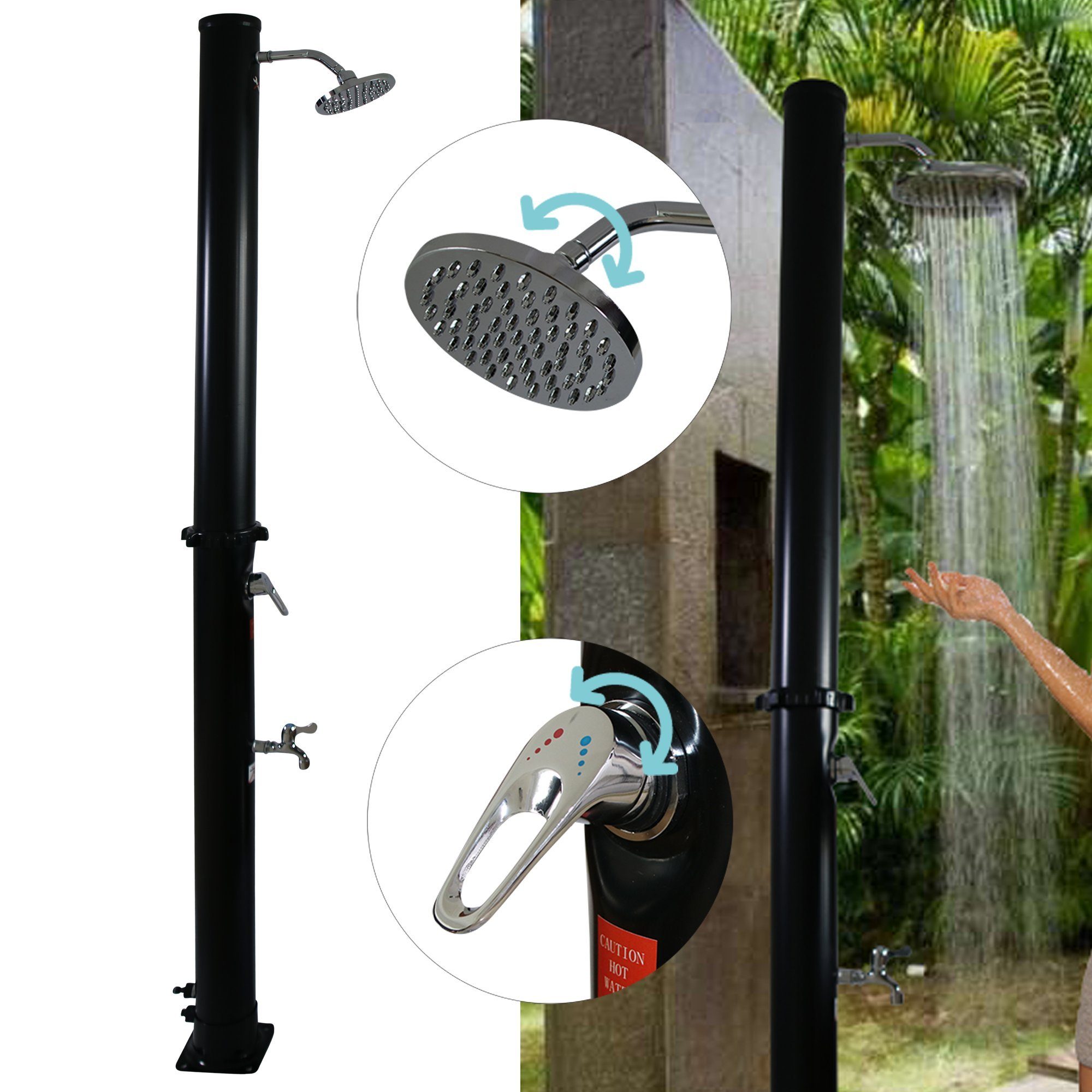 Melko Solardusche Außendusche Gartendusche Solardusche 35L günstig online kaufen