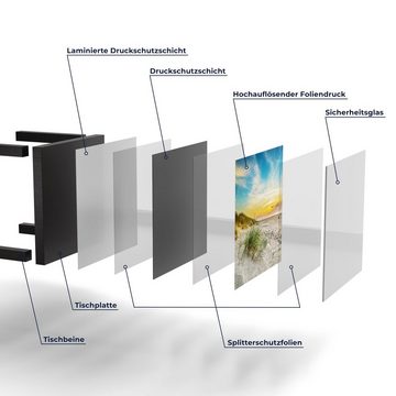 DEQORI Couchtisch 'Baltischer Dünenstrand', Glas Beistelltisch Glastisch modern