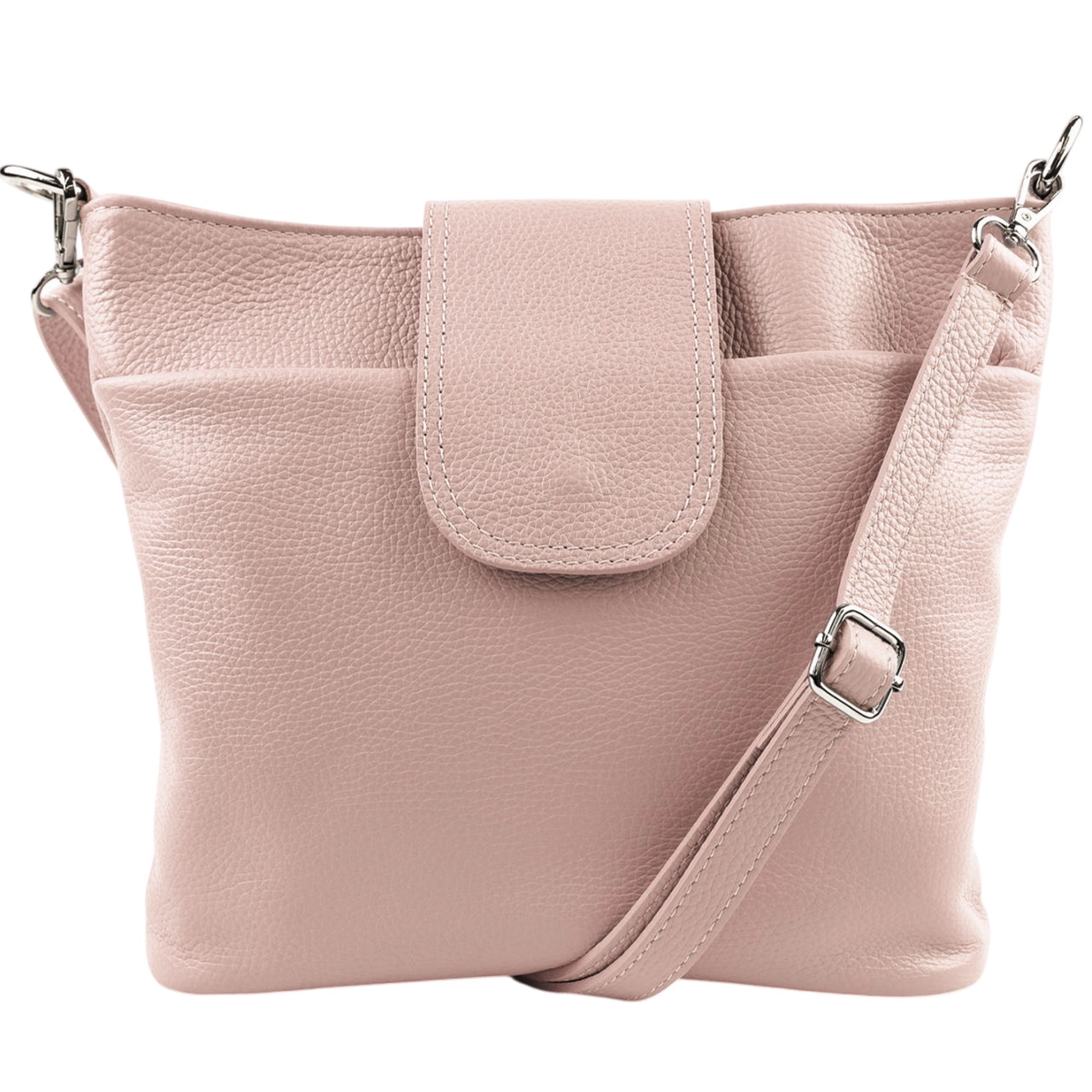 Schultertasche Umhängetasche Damen Echtleder mit Verstellbar Abnehmbar Breiter Gurt