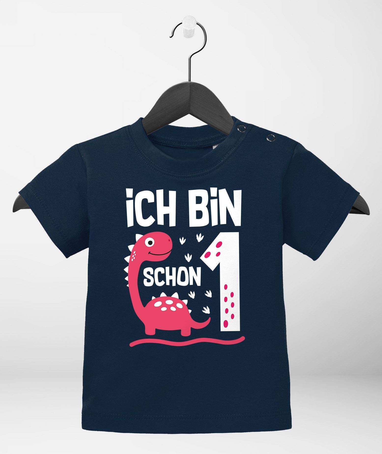 MoonWorks Print-Shirt Baby T-Shirt 1. Geburtstag Ich bin schon 1 Jahr Dinosaurier Dino