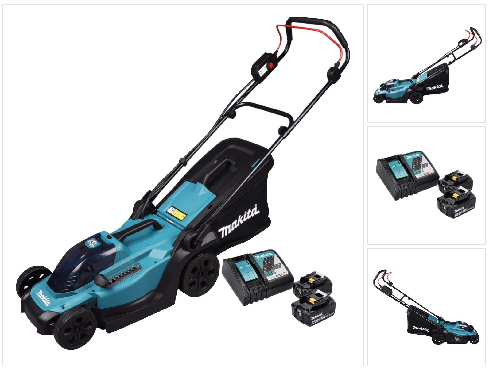 Makita Akkurasenmäher DLM 330 RT2 Akku Rasenmäher 18 V 33 cm 30 l + 2x Akku 5,0 Ah