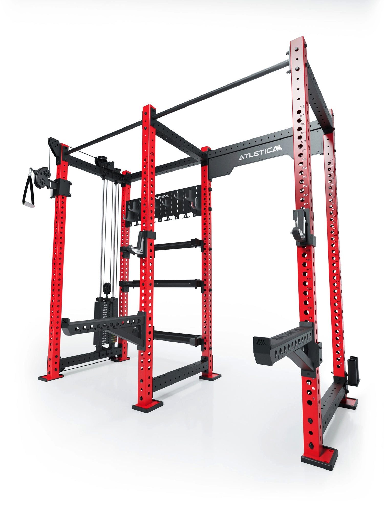 ATLETICA Power Rack R8 Falcon L, Sportscar Red, Power Rack