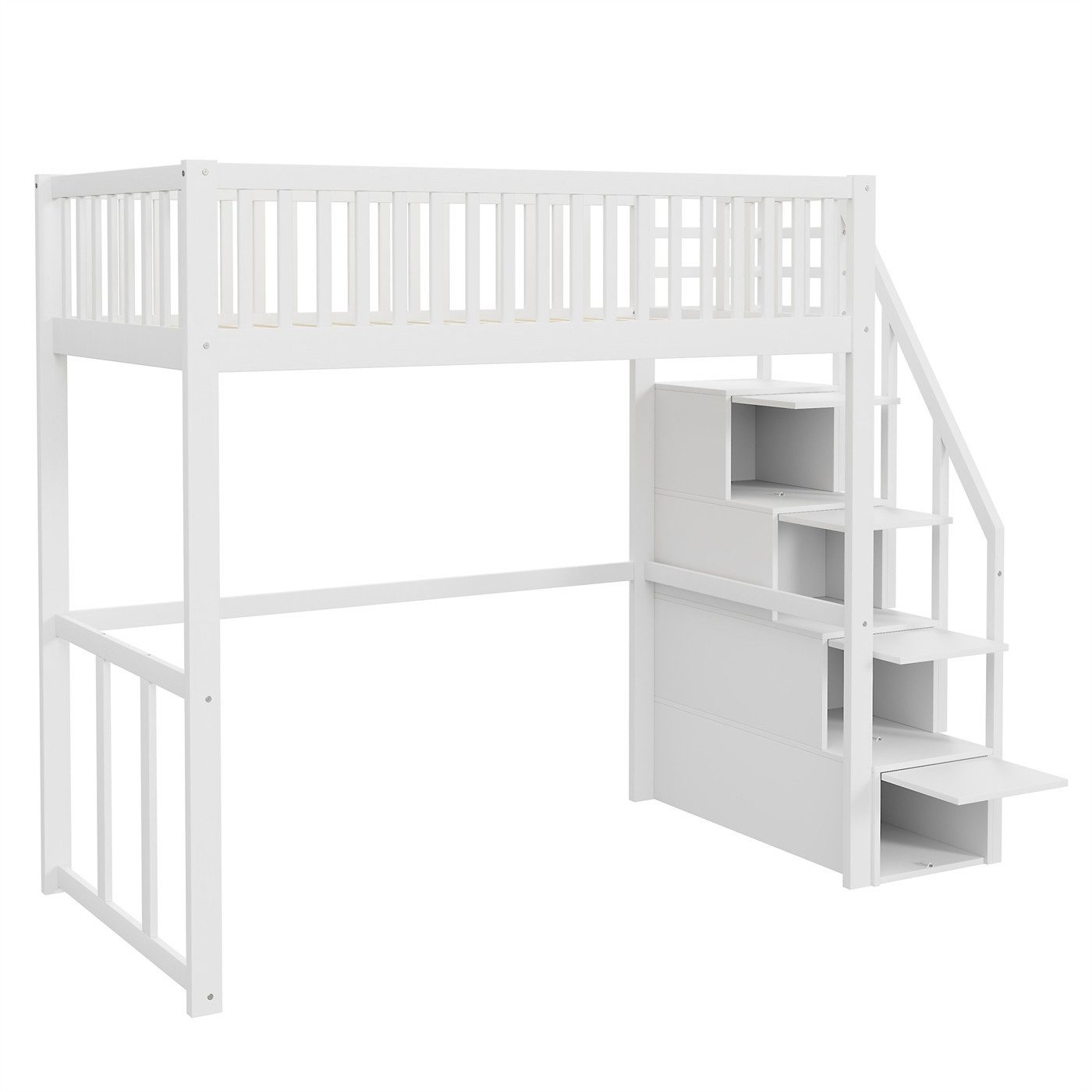 autolock Kinderbett Hochbett,Kinderbett,Holzbett,mit Sicherheits-Aufbewahru günstig online kaufen